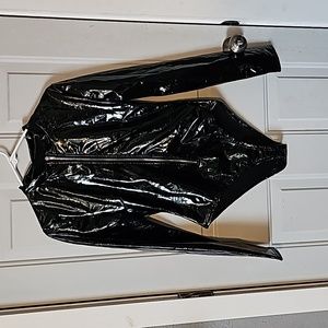 Foux leather body suit